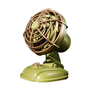 Vintage Mini Fan Small Desk Fan USB Rechargeable Type 2 Speeds Adjustable Angle Portable Fan for Home Outdoor Office Office Dorm